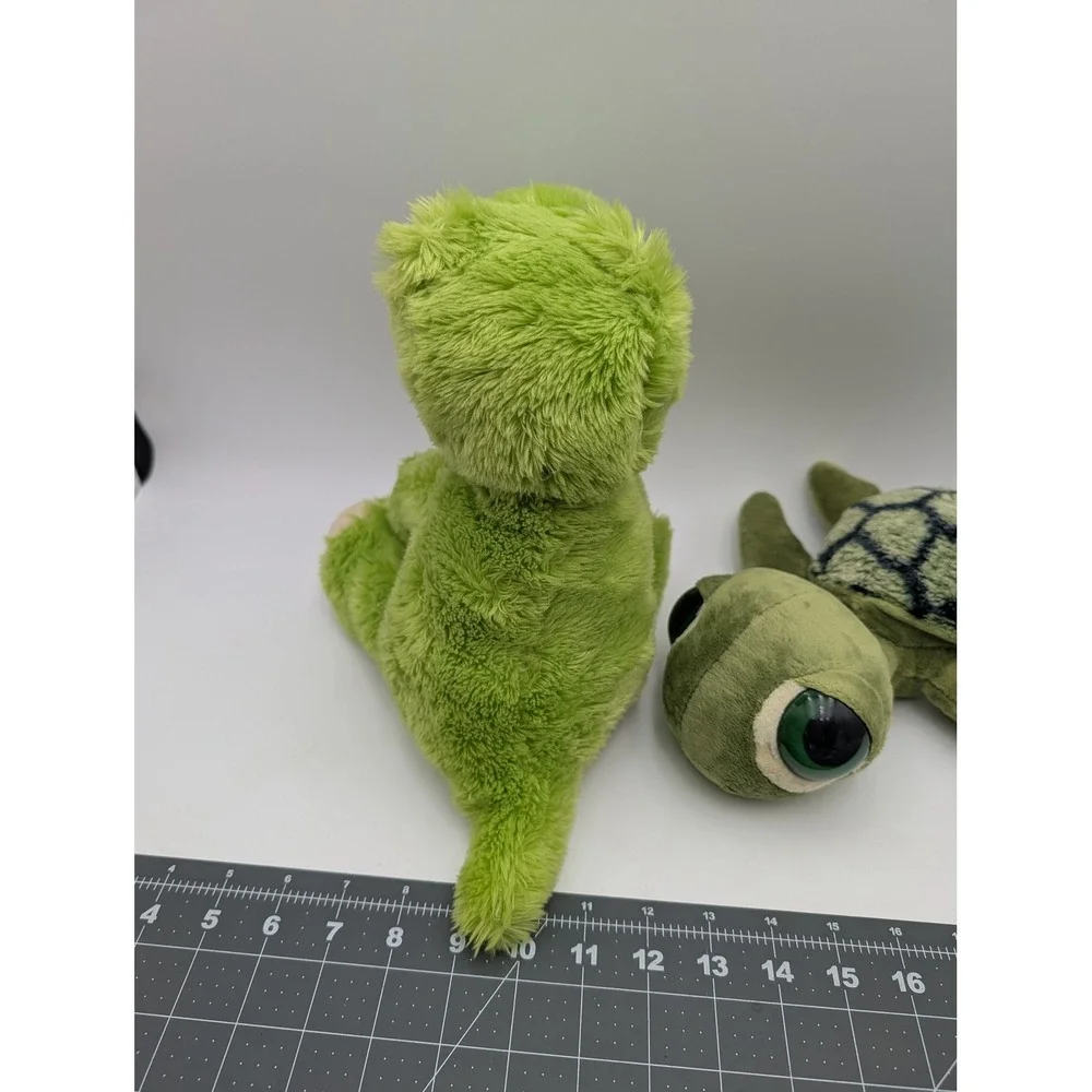 Aurora Green Turtle Dinosaur Plush Lot Big Sleepy‎ Eyes Stuffed Animal Toy